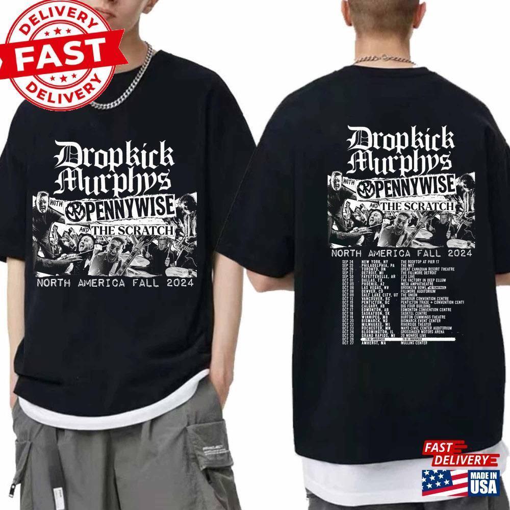 Dropkick Murphys Fall  North American Tour Shirt Band Fan 2 Sided